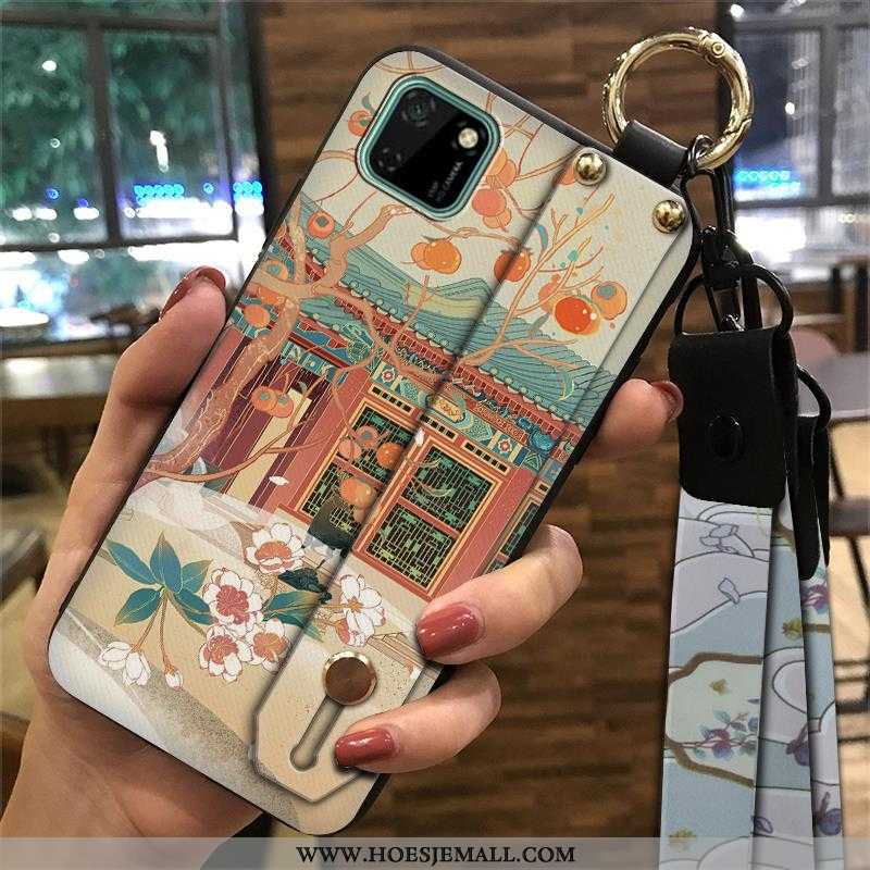 Hoes Huawei Y5p Vintage Trend Scheppend Ondersteuning Chinese Stijl Mobiele Telefoon Groen