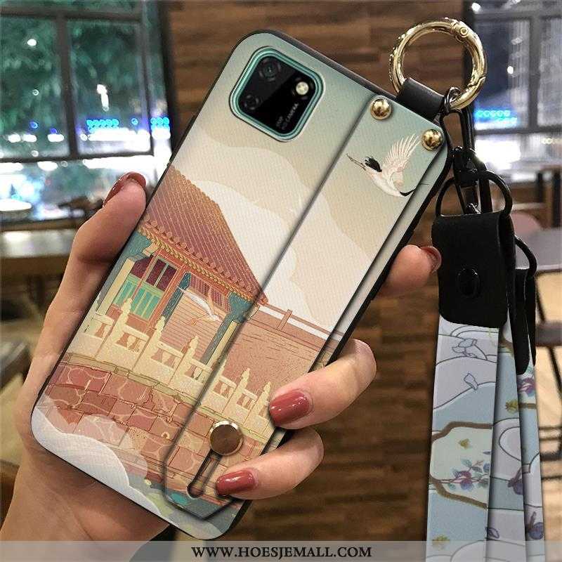 Hoes Huawei Y5p Vintage Trend Scheppend Ondersteuning Chinese Stijl Mobiele Telefoon Groen