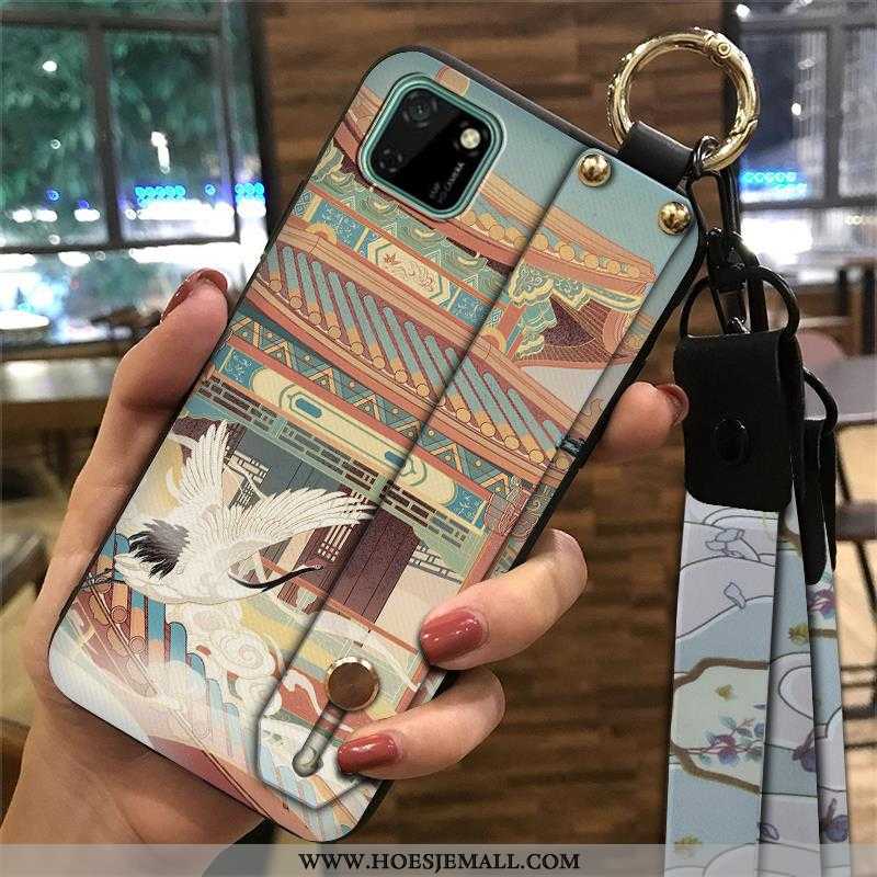 Hoes Huawei Y5p Vintage Trend Scheppend Ondersteuning Chinese Stijl Mobiele Telefoon Groen