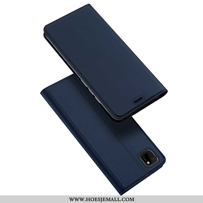 Hoesje Huawei Y5p Leren Super Kaart Dun Magnetisch Mobiele Telefoon Blauw Blauwe
