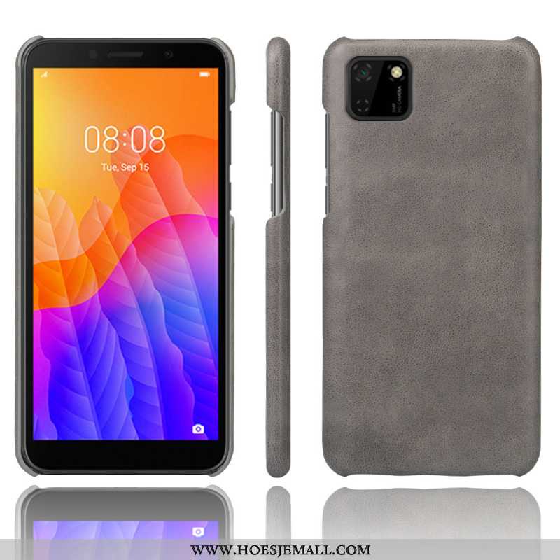 Hoes Huawei Y5p Bescherming Leren Hoesje Leer Kwaliteit Mobiele Telefoon Bruin