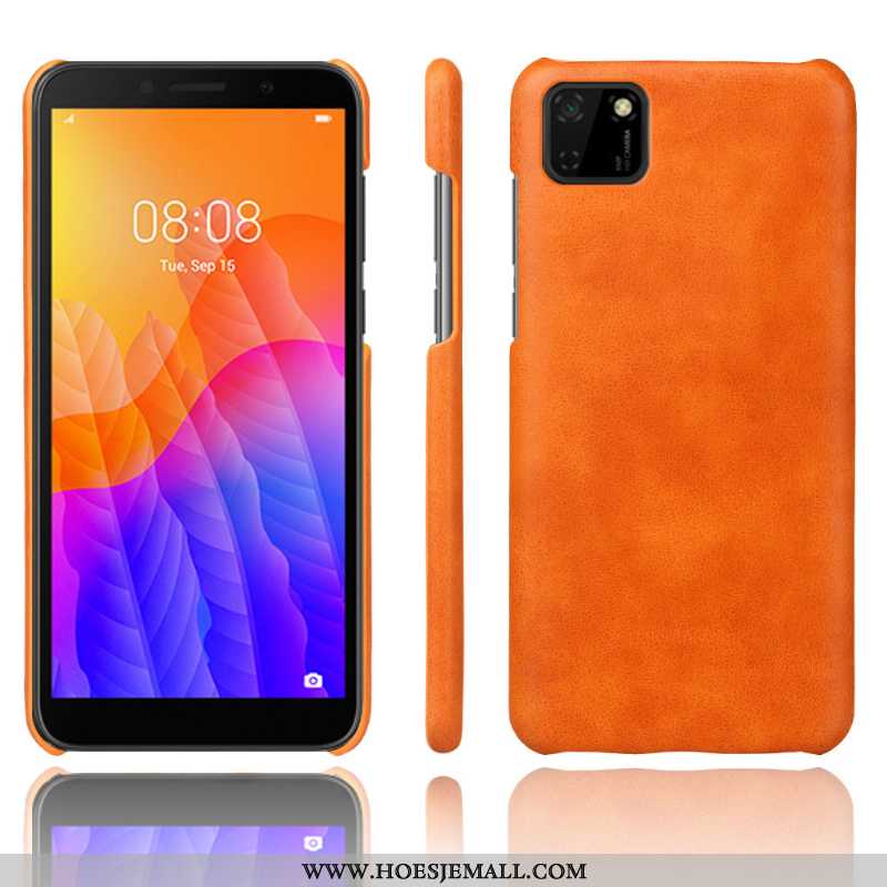 Hoes Huawei Y5p Bescherming Leren Hoesje Leer Kwaliteit Mobiele Telefoon Bruin