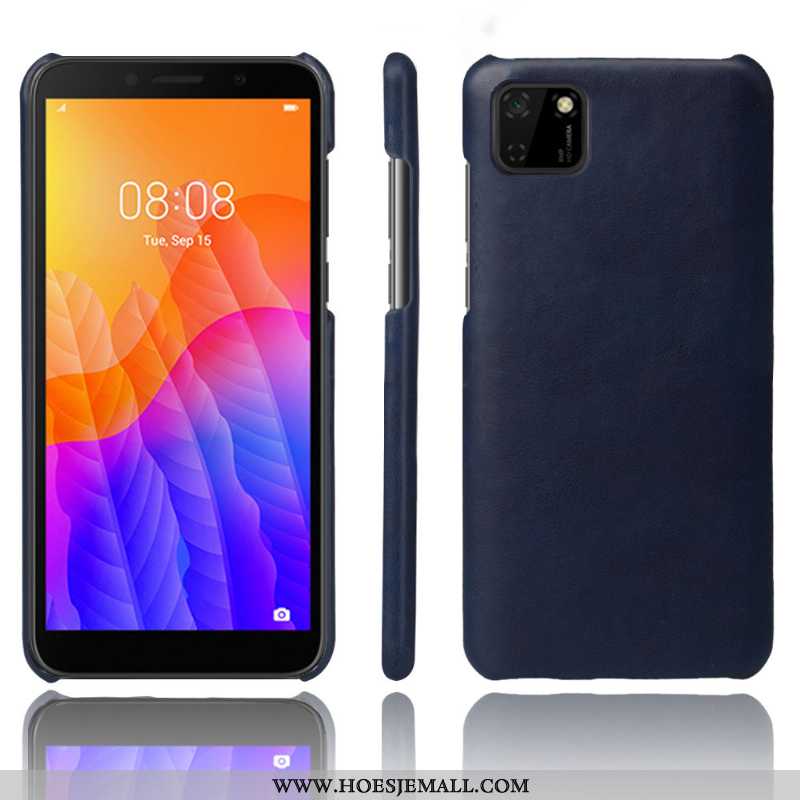 Hoes Huawei Y5p Bescherming Leren Hoesje Leer Kwaliteit Mobiele Telefoon Bruin