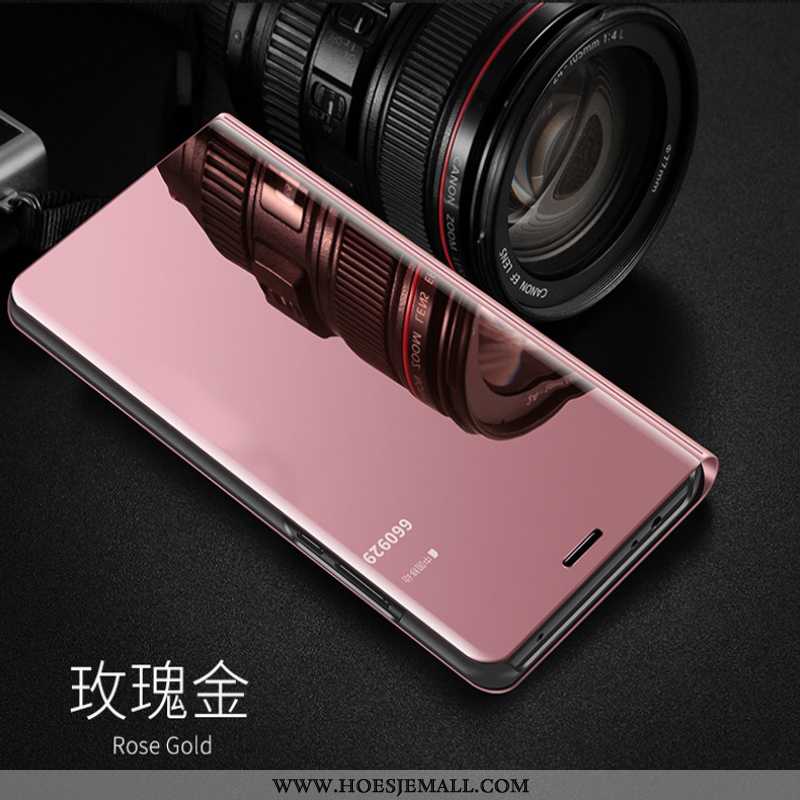 Hoes Huawei Y5p Bescherming Leren Hoesje Folio Clamshell Bedrijf Goud Gouden