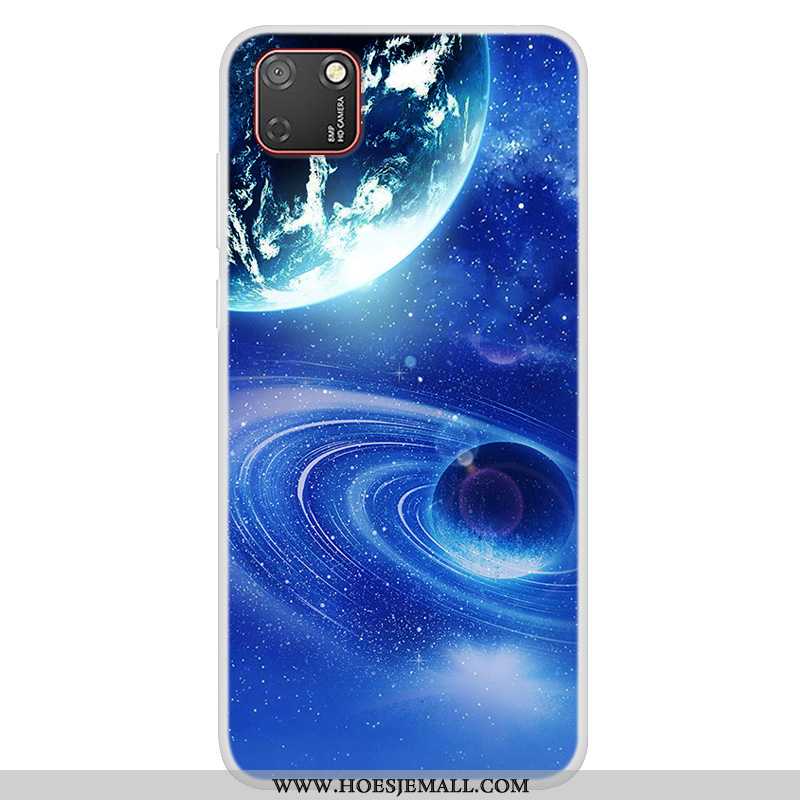 Hoes Huawei Y5p Zacht Bescherming Mobiele Telefoon Geschilderd Trend Hoesje Blauwe