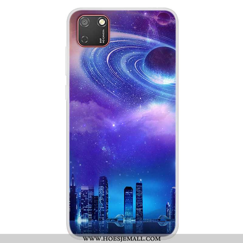 Hoes Huawei Y5p Zacht Bescherming Mobiele Telefoon Geschilderd Trend Hoesje Blauwe