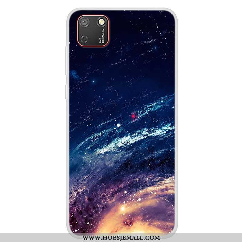 Hoes Huawei Y5p Zacht Bescherming Mobiele Telefoon Geschilderd Trend Hoesje Blauwe