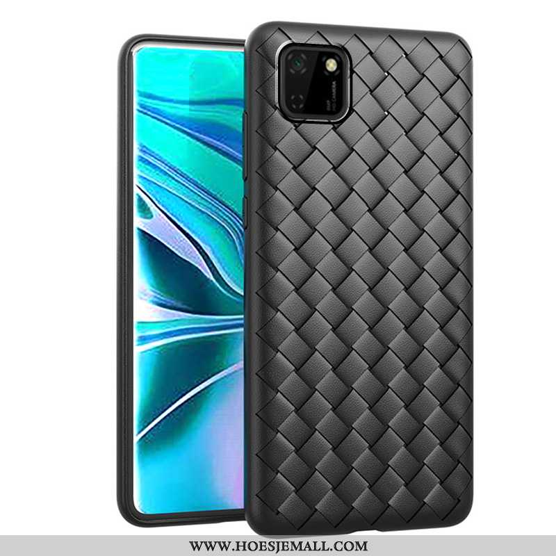 Hoes Huawei Y5p Patroon Bescherming Anti-fall Hoesje Elegante Zwart Zwarte