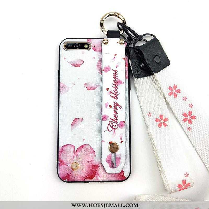 Hoesje Huawei Y6 2020 Zacht Bescherming Scheppend Hoes Hanger Mobiele Telefoon Roze
