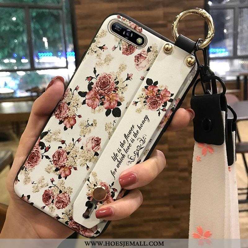 Hoesje Huawei Y6 2020 Zacht Bescherming Scheppend Hoes Hanger Mobiele Telefoon Roze