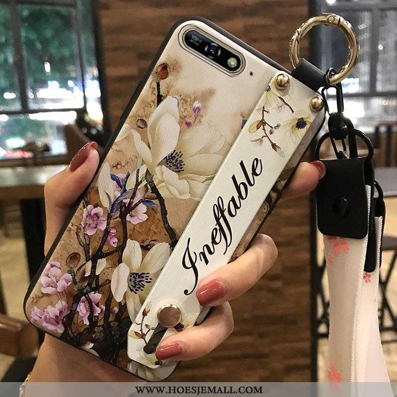 Hoesje Huawei Y6 2020 Zacht Bescherming Scheppend Hoes Hanger Mobiele Telefoon Roze