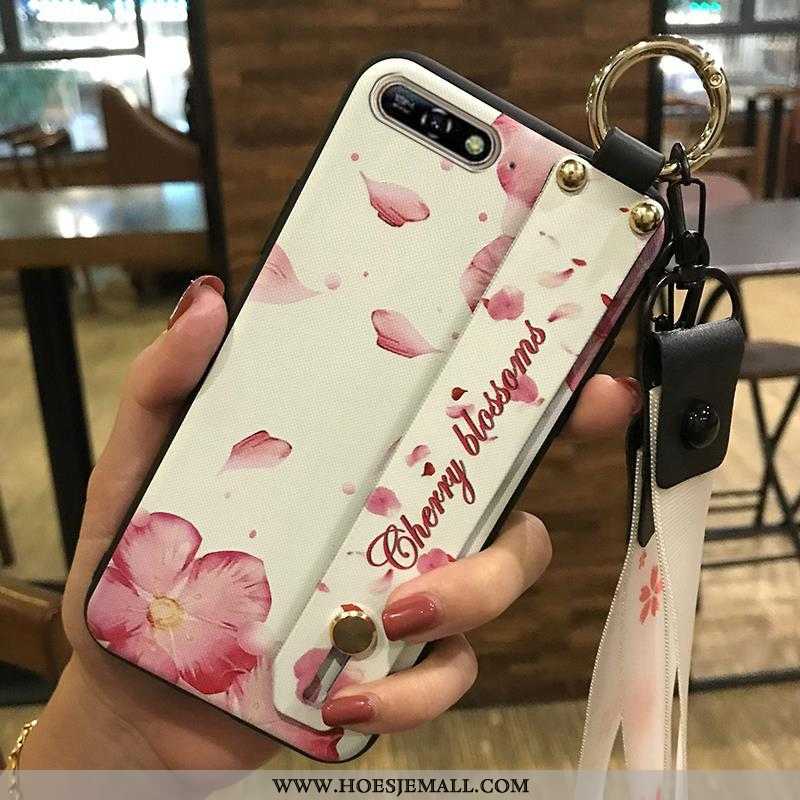 Hoesje Huawei Y6 2020 Zacht Bescherming Scheppend Hoes Hanger Mobiele Telefoon Roze