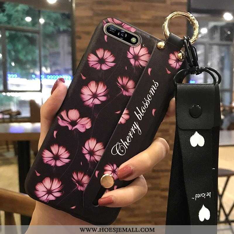 Hoesje Huawei Y6 2020 Zacht Bescherming Scheppend Hoes Hanger Mobiele Telefoon Roze