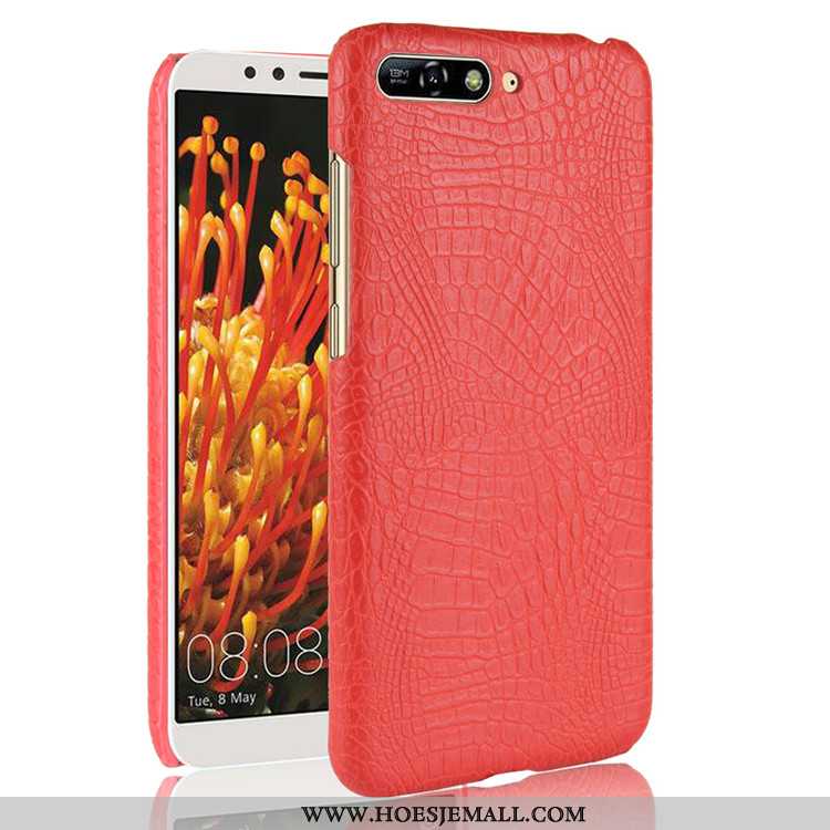 Hoesje Huawei Y6 2020 Patroon Krokodil Mobiele Telefoon Bedrijf Anti-fall 2020 Bruin