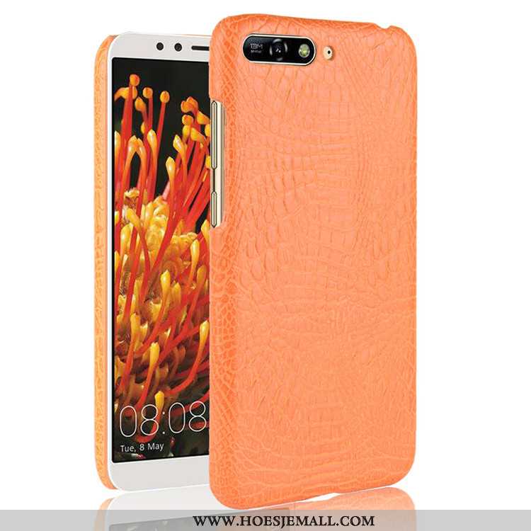 Hoesje Huawei Y6 2020 Patroon Krokodil Mobiele Telefoon Bedrijf Anti-fall 2020 Bruin