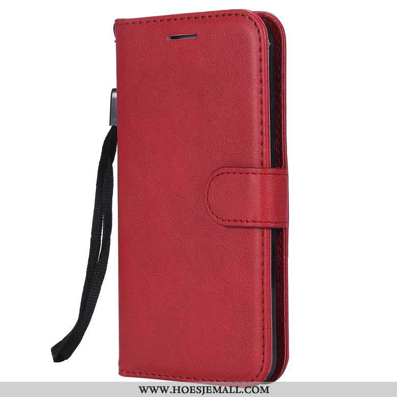 Hoes Huawei Y6 2020 Leren Hoesje Zacht Mobiele Telefoon Bescherming Roze Anti-fall