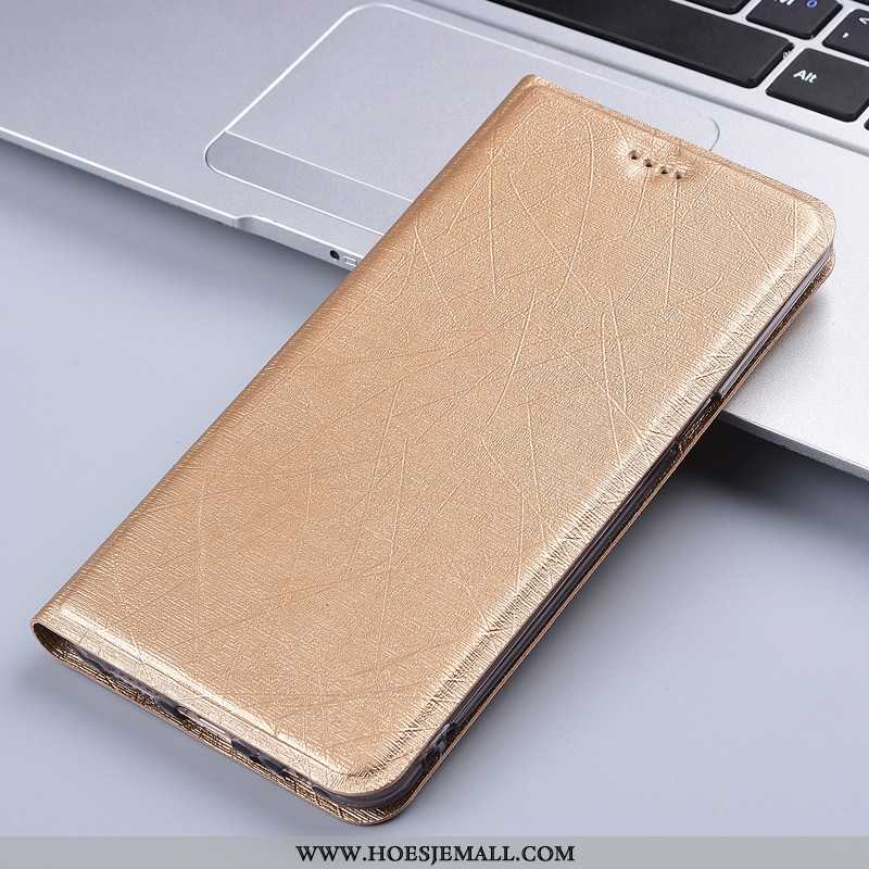 Hoes Huawei Y6 2020 Leren Hoesje Mobiele Telefoon Zijde Folio Goud 2020 Gouden