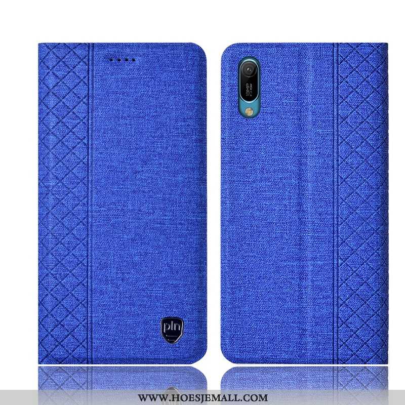 Hoesje Huawei Y6 2020 Katoen En Linnen Leren Mobiele Telefoon All Inclusive 2020 Hoes Bruin