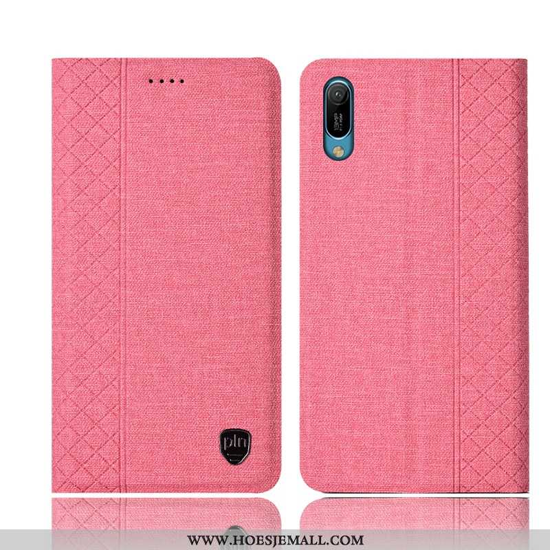 Hoesje Huawei Y6 2020 Katoen En Linnen Leren Mobiele Telefoon All Inclusive 2020 Hoes Bruin