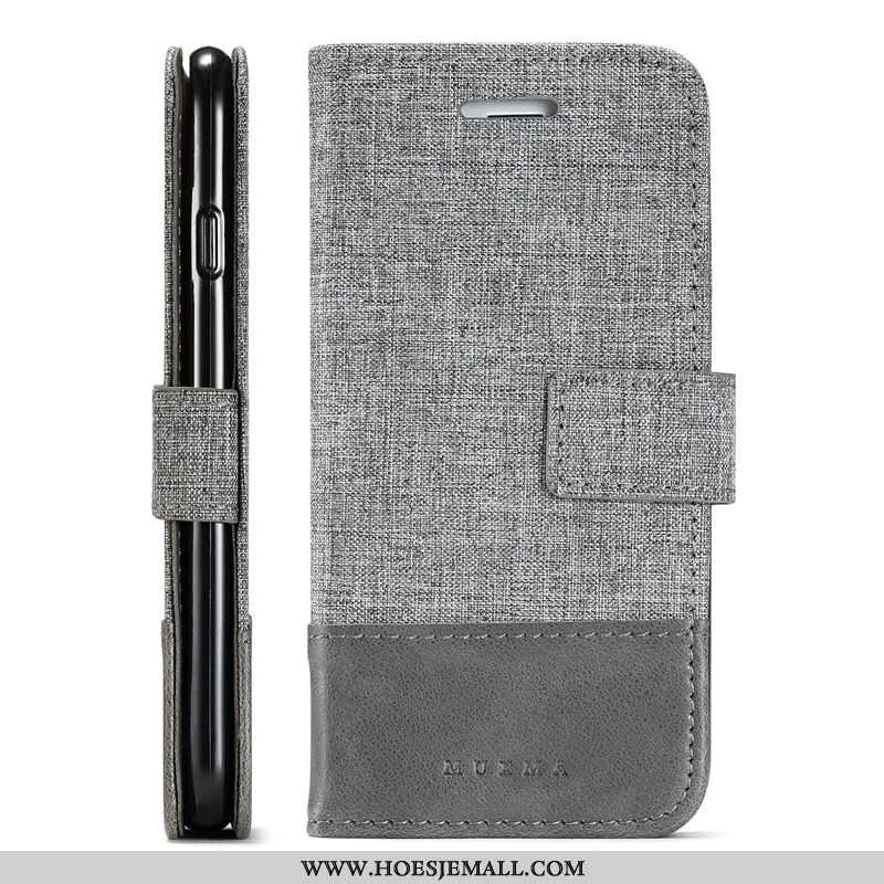 Hoes Huawei Y6 2020 Leren Hoesje Bedrijf 2020 Folio Anti-fall Eenvoudige Bruin