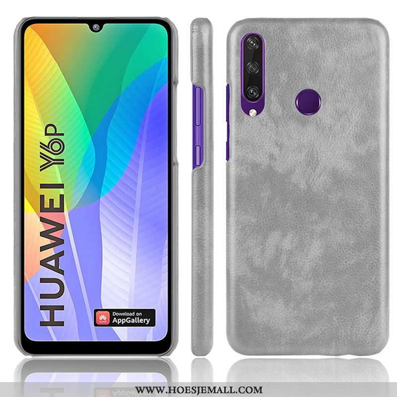 Hoes Huawei Y6p Bescherming Patroon Hoesje Soort Aziatische Vrucht Hard Mobiele Telefoon Bruin