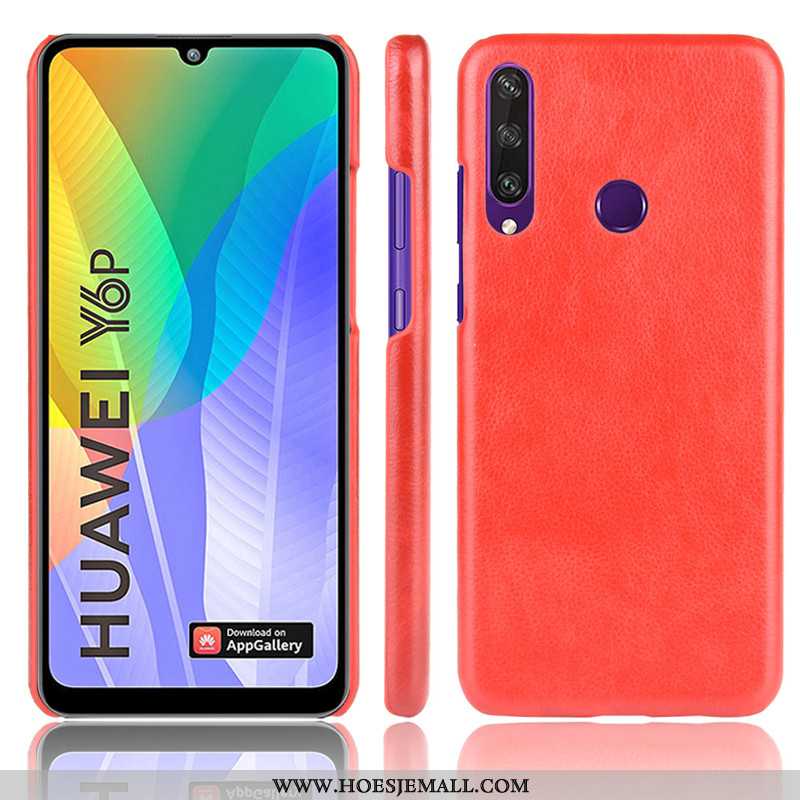 Hoes Huawei Y6p Bescherming Patroon Hoesje Soort Aziatische Vrucht Hard Mobiele Telefoon Bruin