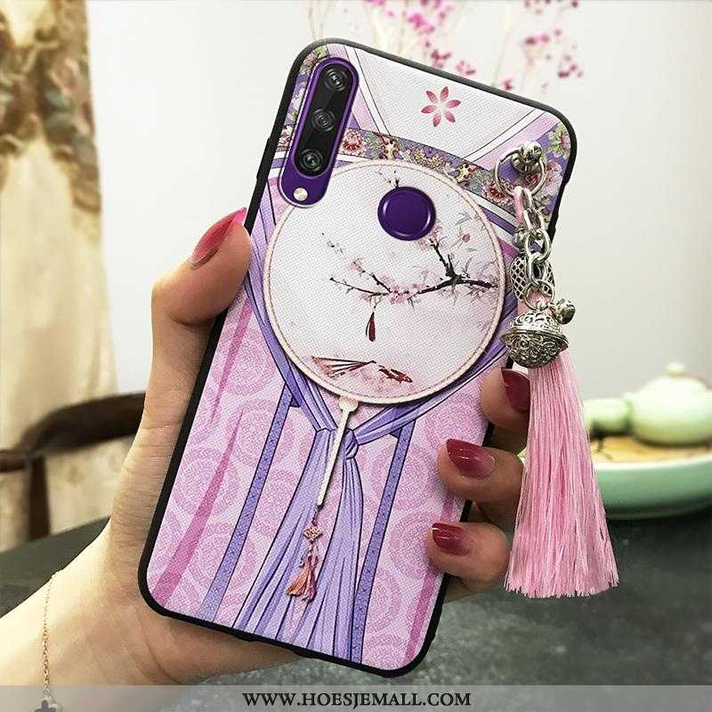 Hoesje Huawei Y6p Vintage Trend Roze Paleis Chinese Stijl Wind Bescherming