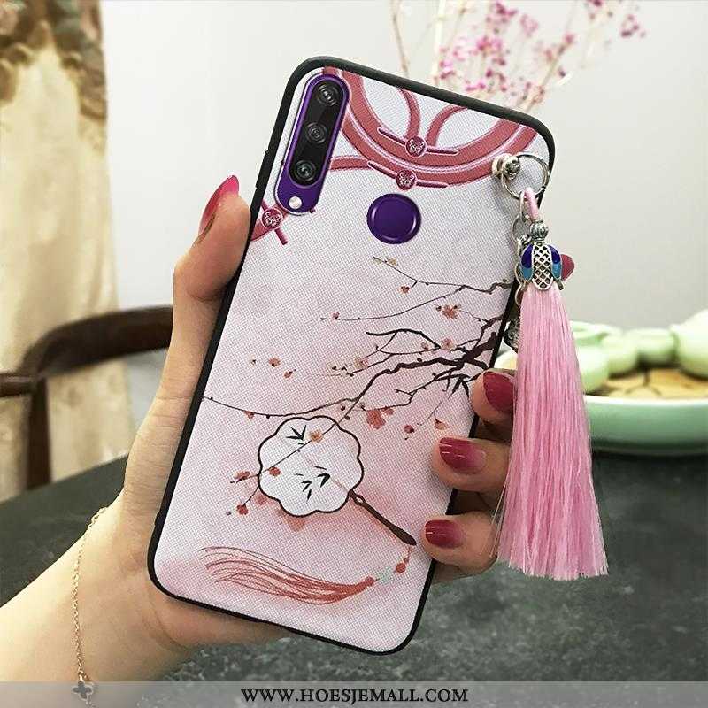 Hoesje Huawei Y6p Vintage Trend Roze Paleis Chinese Stijl Wind Bescherming