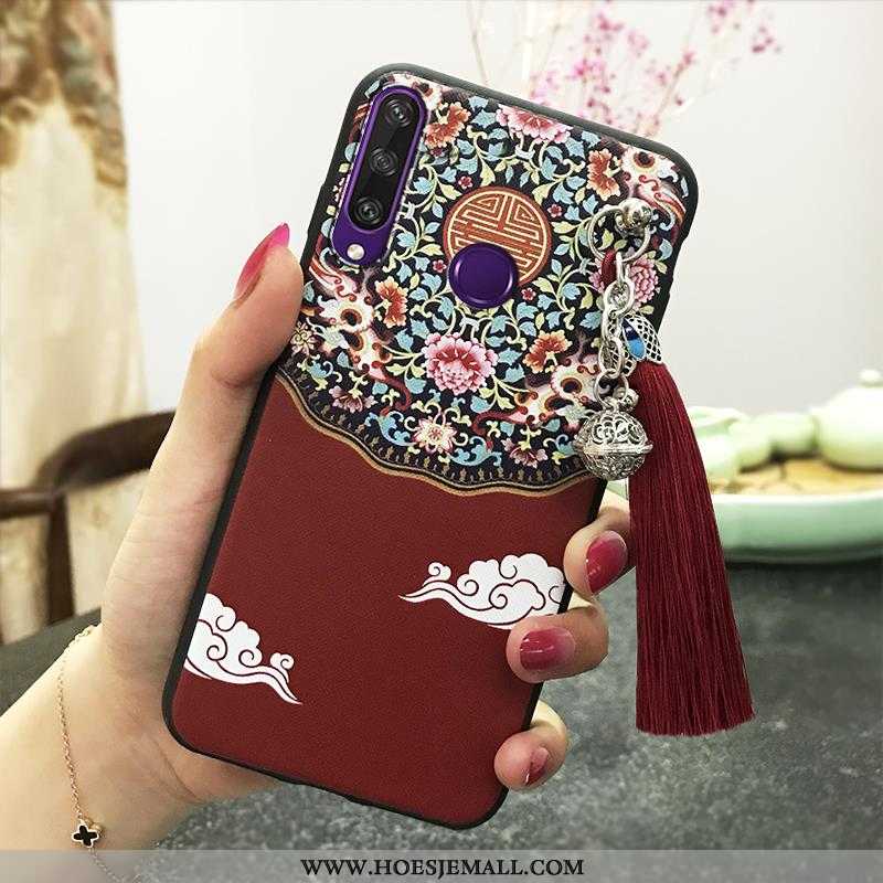 Hoesje Huawei Y6p Vintage Trend Roze Paleis Chinese Stijl Wind Bescherming