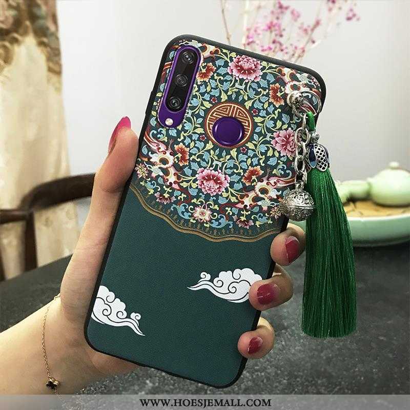 Hoesje Huawei Y6p Vintage Trend Roze Paleis Chinese Stijl Wind Bescherming