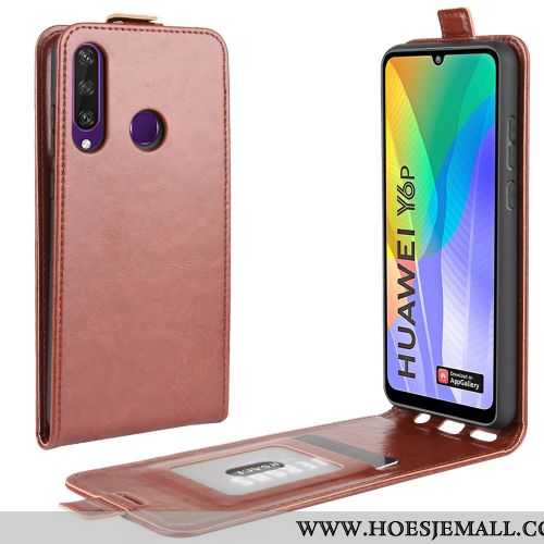 Hoes Huawei Y6p Portemonnee Leer Bedrijf Hoesje Rood Bescherming Mobiele Telefoon