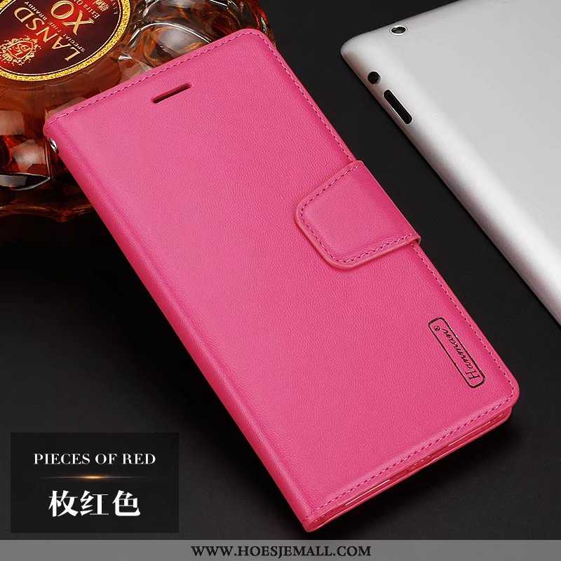 Hoesje Huawei Y6p Leren Echt Leer Mobiele Telefoon Siliconen Roze All Inclusive