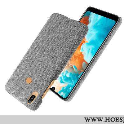 Hoes Huawei Y6s Schrobben Patroon Hoesje Anti-fall Hard Grijs