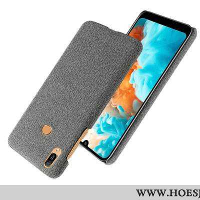 Hoes Huawei Y6s Schrobben Patroon Hoesje Anti-fall Hard Grijs