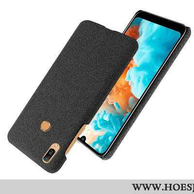 Hoes Huawei Y6s Schrobben Patroon Hoesje Anti-fall Hard Grijs