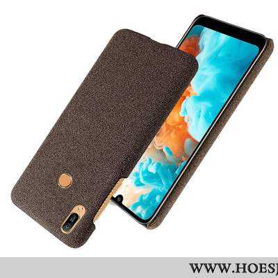 Hoes Huawei Y6s Schrobben Patroon Hoesje Anti-fall Hard Grijs