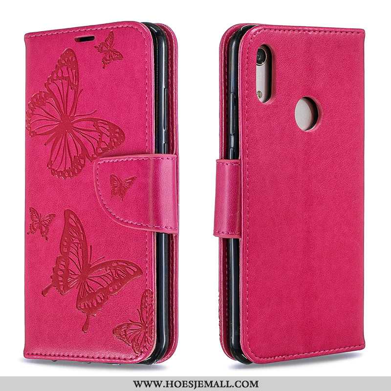 Hoes Huawei Y6s Leer Bescherming 2020 Folio Jeugd Hoesje Rood