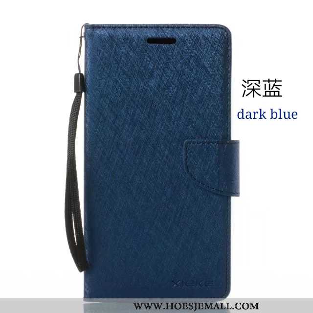 Hoes Huawei Y6s Portemonnee Mobiele Telefoon Donkerblauw 2020 Folio Hoesje Donkerblauwe