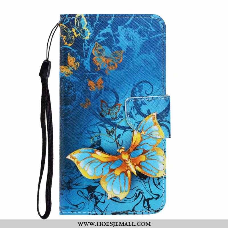 Hoes Huawei Y6s Spotprent Bescherming Blauw Hoesje Clamshell Mobiele Telefoon Blauwe