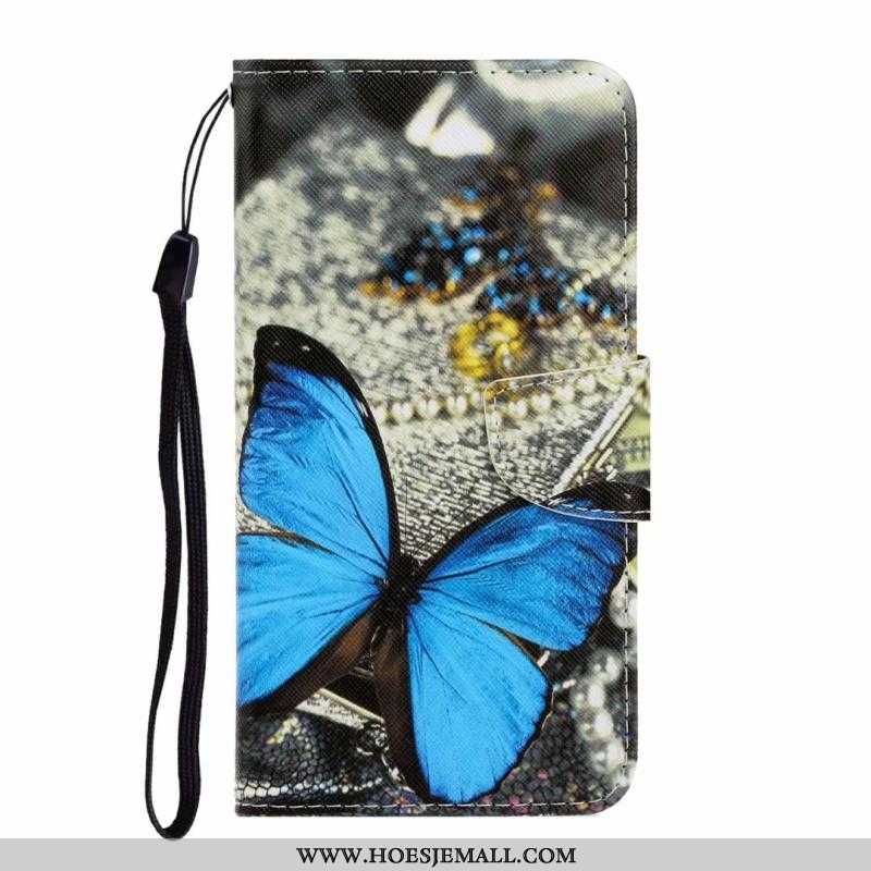 Hoes Huawei Y6s Spotprent Bescherming Blauw Hoesje Clamshell Mobiele Telefoon Blauwe