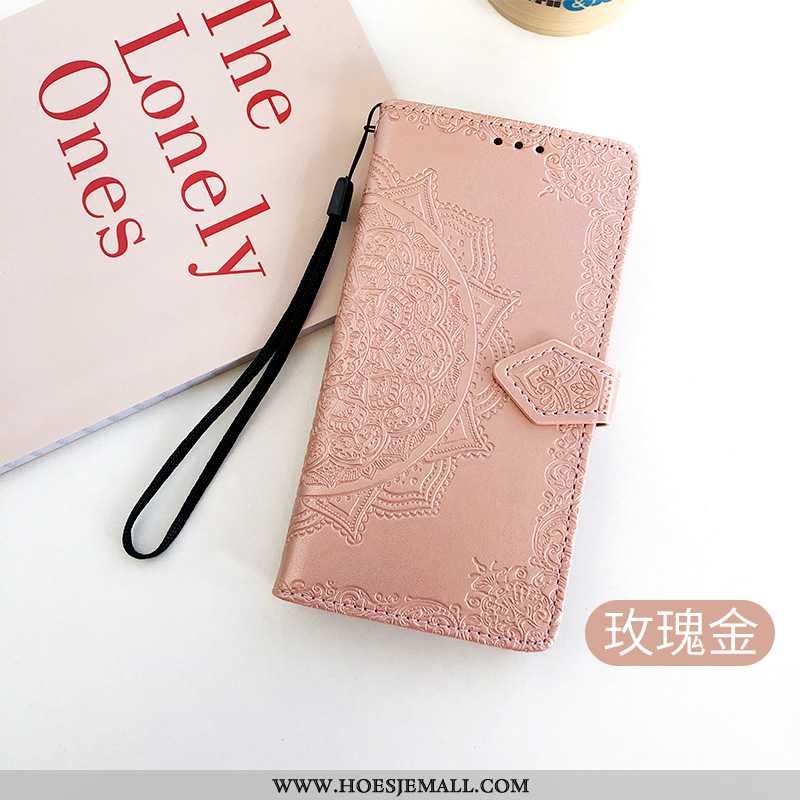 Hoes Huawei Y7 2020 Portemonnee Leer Roze Kaart Hoesje Zacht 2020