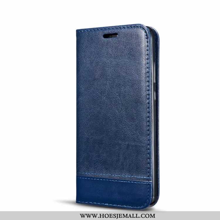 Hoes Huawei Y7 2020 Trend Leren Hoesje Mobiele Telefoon Patroon 2020 Donkerblauw Mode Donkerblauwe