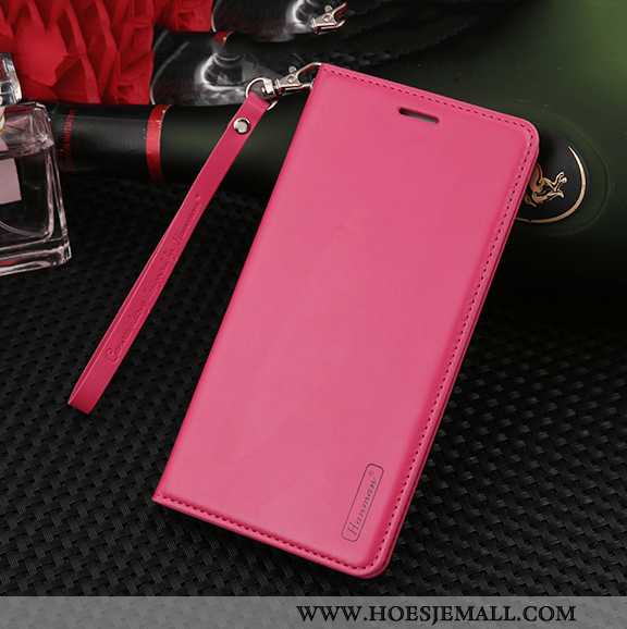 Hoes Huawei Y7 2020 Hanger Echt Leer Roze Leren Hoesje Bescherming Mobiele Telefoon 2020