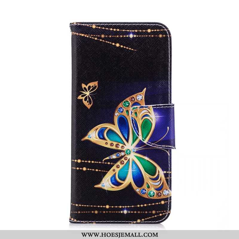 Hoesje Huawei Y7 2020 Bescherming Leren 2020 Mobiele Telefoon Geschilderd Donkerblauw Donkerblauwe