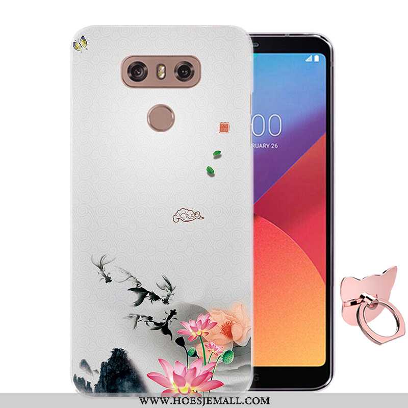 Hoes Lg G6 Bescherming Spotprent Zacht Hoesje Geschilderd Siliconen Roze