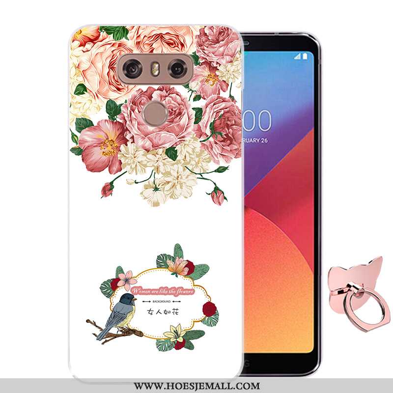 Hoes Lg G6 Bescherming Spotprent Zacht Hoesje Geschilderd Siliconen Roze