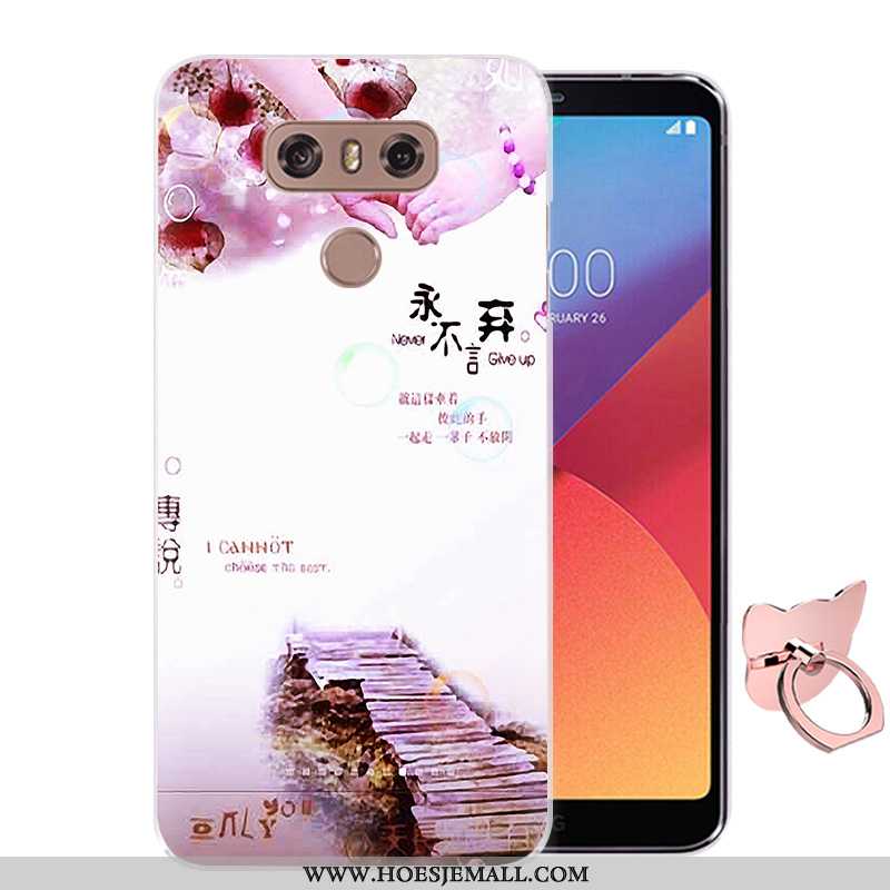 Hoes Lg G6 Bescherming Spotprent Zacht Hoesje Geschilderd Siliconen Roze