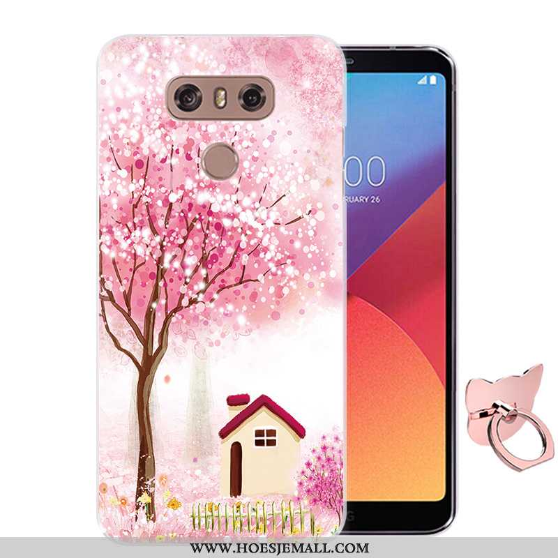 Hoes Lg G6 Bescherming Spotprent Zacht Hoesje Geschilderd Siliconen Roze