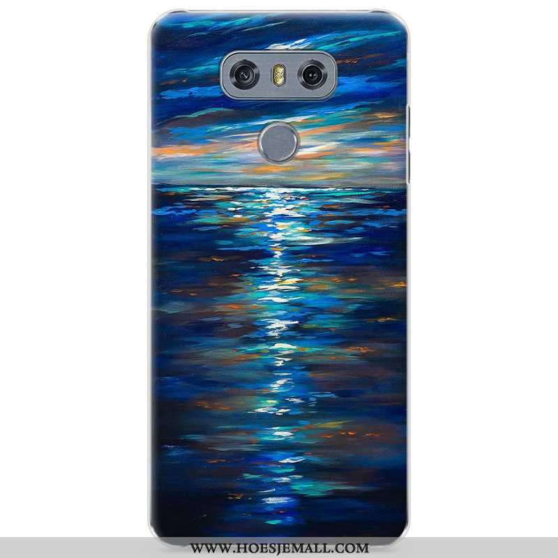 Hoesje Lg G6 Spotprent Trend Hoes Anti-fall Donkerblauw Hard Donkerblauwe