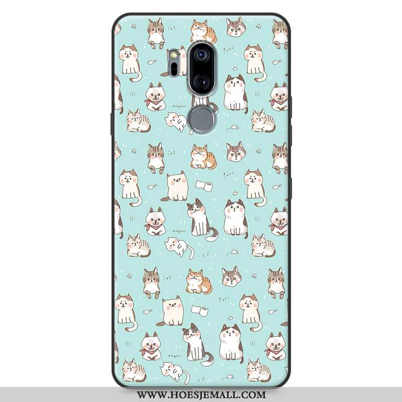 Hoes Lg G7 Thinq Siliconen Bescherming Anti-fall Spotprent All Inclusive Mobiele Telefoon Hoesje Roz